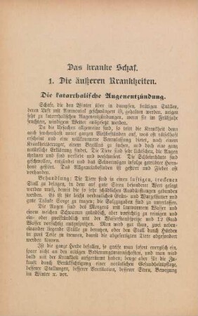 Das kranke Schaf. 1. Die äußeren Krankheiten