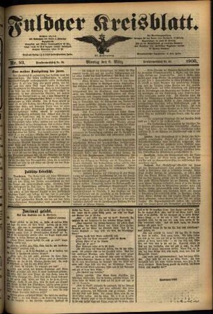 Ausgabe vom Montag, den 06. März 1905.