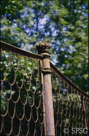 Potsdam, Park Sanssouci, Park Charlottenhof, Zaun, Detail.
