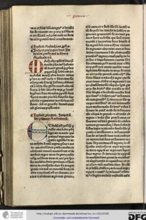 Explicit prologus. Incipit liber primus Macchabeorum.