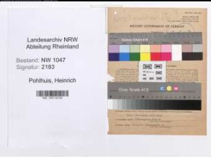 Entnazifizierung Heinrich Pohlhuis , geb. 09.08.1905 (Angestellter)