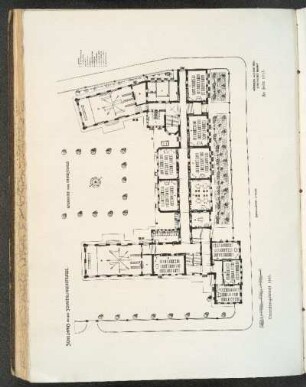 Schulhaus an der Schniegelingerstraße. Grundriß vom Erdgeschoß (Zu. Seite 171 f.)