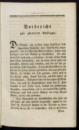 Vorbericht zur zweyten Auflage