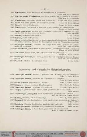 Japanische und chinesische Holzschnitzereien (Nr. 2059-2109)