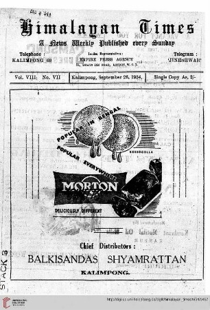 No. VII (26 September 1954)
