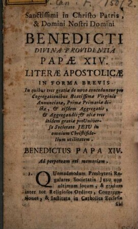 Litterae apostolicae in forma Brevis