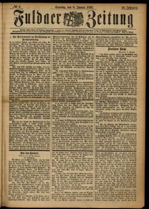 Ausgabe vom Sonntag, den 08. Januar 1893.