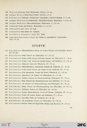 Stoffe (Nr. 670-710)