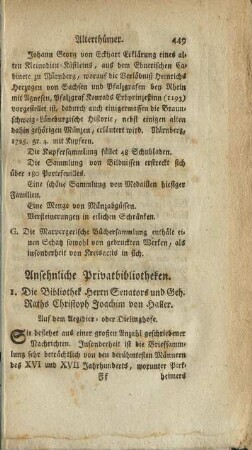 Ansehnliche Privatbibliotheken