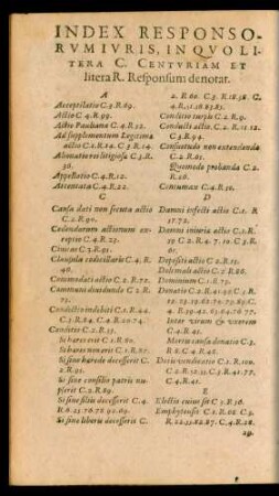 Index Responsorum Iuris ...