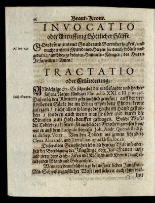 Invocatio oder Anruffung Göttlicher Hülffe.
