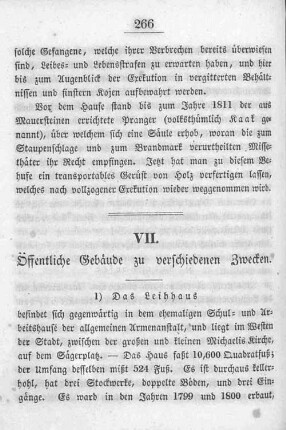 VII. Öffentliche Gebäude zu verschiedenen Zwecken.