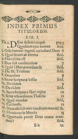 Index primus titulorum.