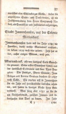 Stadt Immenhausen, mit der Colonie Mariendorf.