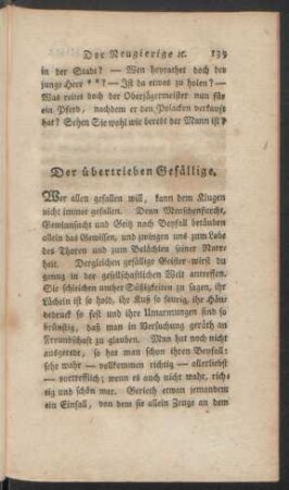 Der übertrieben Gefällige