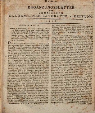 Jenaische allgemeine Literatur-Zeitung. Ergänzungsblätter zur Jenaischen allgemeinen Literaturzeitung. 14. 1826