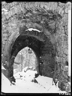 Oybin, Eingang zur Ruine