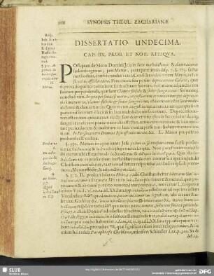 Dissertatio Undecima