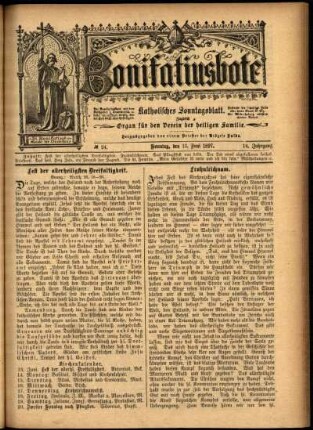 Ausgabe vom Sonntag, den 13. Juni 1897.