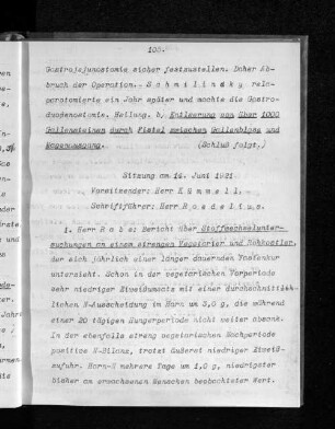 Sitzung am 14. Juni 1921.