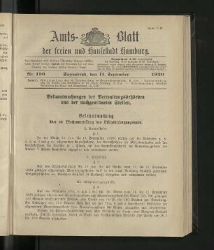 No. 190, 11. September 1920