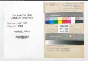 Entnazifizierung Alfons Northoff , geb. 12.11.1909 (Assessor)