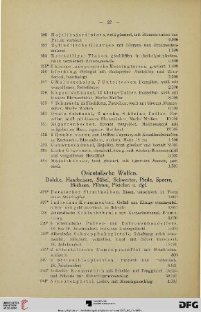 Orientalische Waffen (Nr. 336-399)