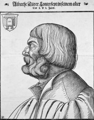Dürer im Profil im Alter von 56 Jahren