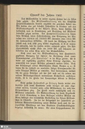 Chronik des Jahres 1902