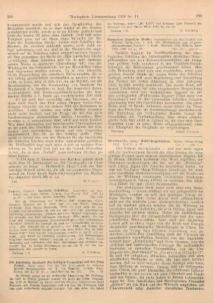 229-230 [Rezension] Némethy, E. von (Hrsg.), Die mystische Hochzeit des heiligen Franziskus mit der Frau Armut