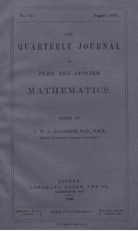 No. 111. August, 1896.