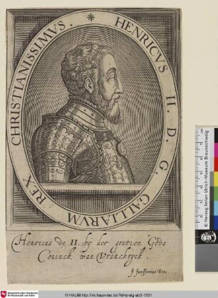 Henricvs II. D. G. Galliarvm Rex Christianissimvs; [Heinrich II., König von Frankreich]