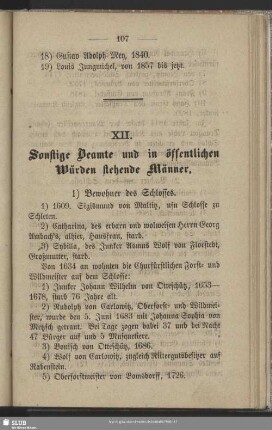 XII. Sonstige Beamte und in öffentlichen Würden stehende Männer