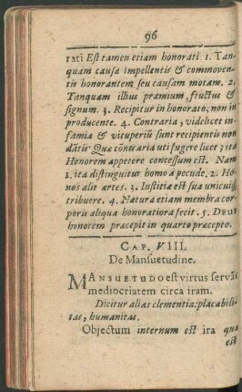 Cap. VIII. De Mansuetudine.