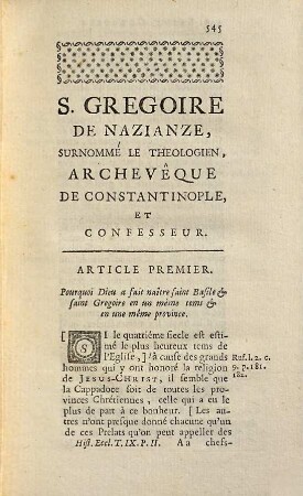 Memoires Pour servir à L'Histoire Ecclesiastique Des six premiers siecles : Justifiez par les Citations des Auteurs originaux ; Avec une Chronologie, où l'on fait un abregé de l'Histoire Ecclesiastique & profane ; & des Notes pour éclaircir les difficultez des faits & de la Chronologie, 9,2. Qui contient la vie de saint Grégoire de Nazianze, de saint Grégoire de Nysse et de saint Amphiloque