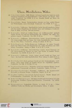 Uhren, Metallarbeiten, Waffen (Nr. 152-200)