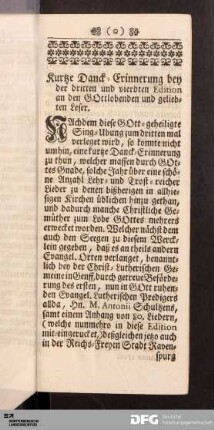 Kurtze Danck-Erinnerung