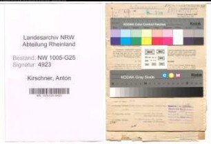 Entnazifizierung Anton Kirschner , geb. 24.12.1905 (Buchhaendler)