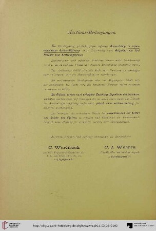 Auctions-Bedingungen