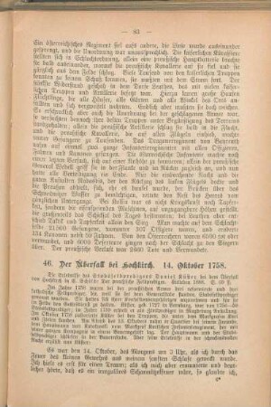 46. Der Überfall bei Hochkirch. 14. Oktober 1758.