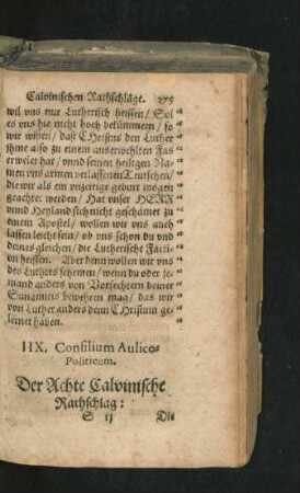 IIX. Consilium Aulico-Politicum.