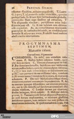 Progymnasma Septimum. Mutatio calami.