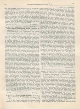 274-275 [Rezension] Richter, Gustav Theodor, Spinozas philosophische Terminologie historisch und immanent kritisch untersucht. 1. Abt.: Grundbegriffe der Metaphysik