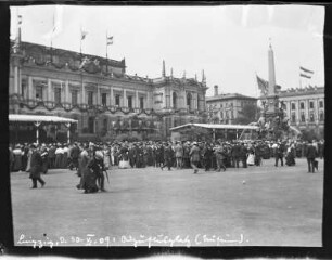 Leipzig im Jahr 1909, Augustusplatz mit damaligem Museum der bildenden Künste