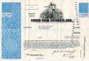 USA, Food Fair Stores Inc., Pennsylvania, Aktie über 3 Shares