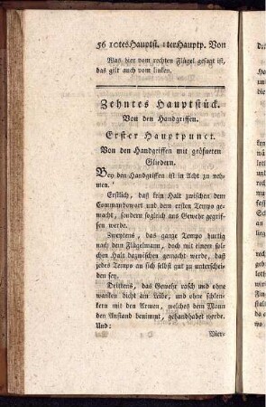 Zehntes Hauptstück. Von den Handgriffen