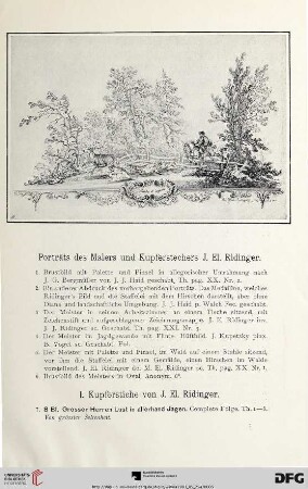 I. Kupferstiche von J. El. Ridinger (Nr. 7-301)