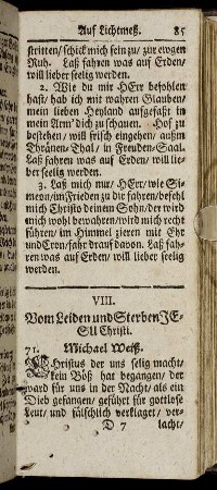 VIII. Vom Leiden und Sterben Jesu Christi.
