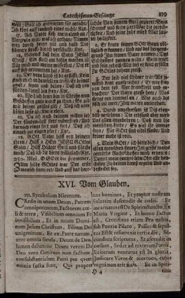 XVI. Vom Glauben. - XIX. Buß-Beicht- und Absolution-Gesänge.