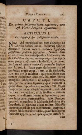 221-226, Articulus I